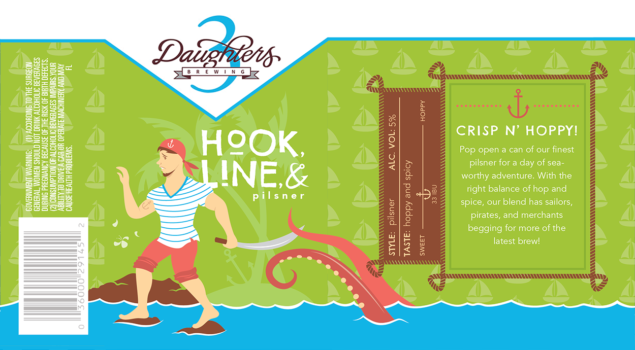 Tall Tale Trio: Beer Can Design, Hook, Line, & Pilsner